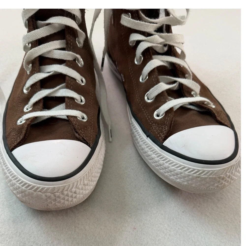 Converse Chuck Taylor All Star CONS Brown Suede High Top Mens 10 Womens 12 - Picture 4 of 14